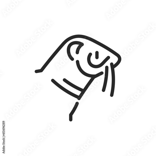 Ferret Icon. Vector Outline Editable Sign of Veterinary and Pet Care Services for Ferrets. Animal or Pet Health and Wellness.