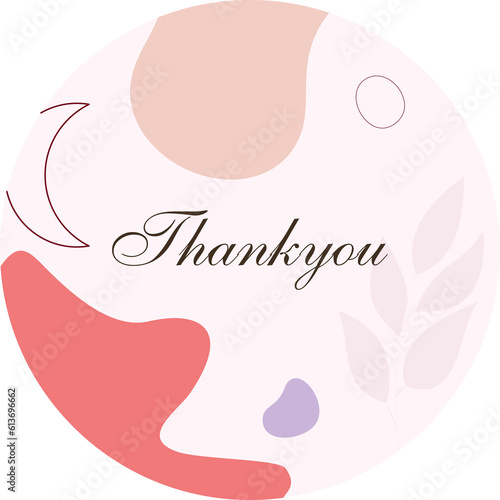 Thank you, vector cards set of lettering
