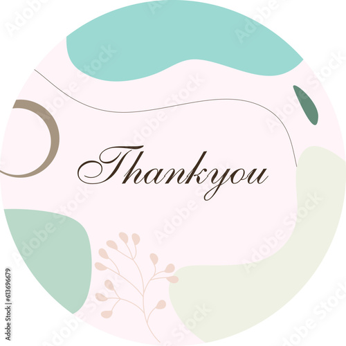 Thank you, vector cards set of lettering