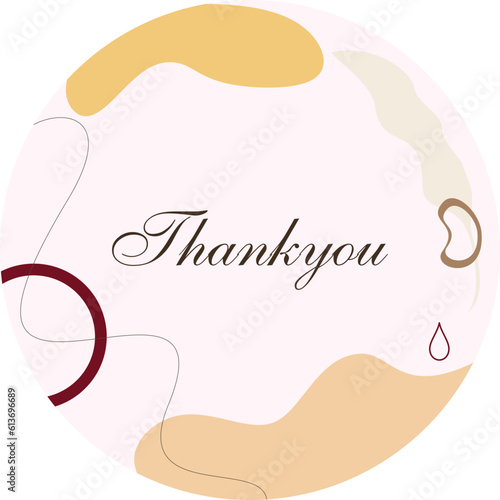 Thank you, vector cards set of lettering