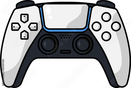 controller console gaming cartoon style video game cutout gamepad gamers vector illustration