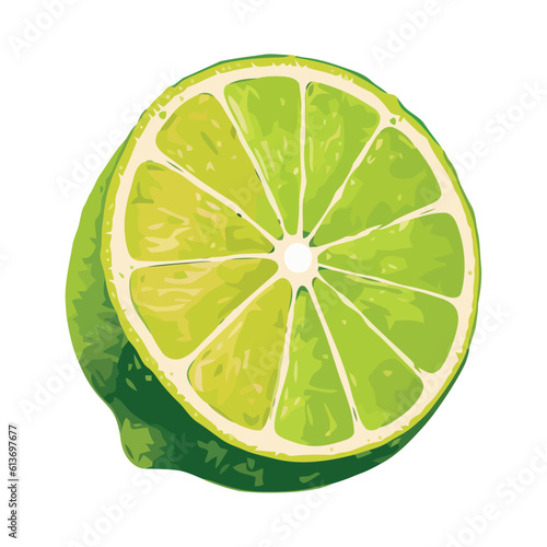 Organic citrus fruit slice, fresh and juicy