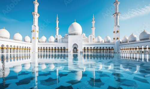 Mosque in Abu Dhabi, United Arab Emirates.