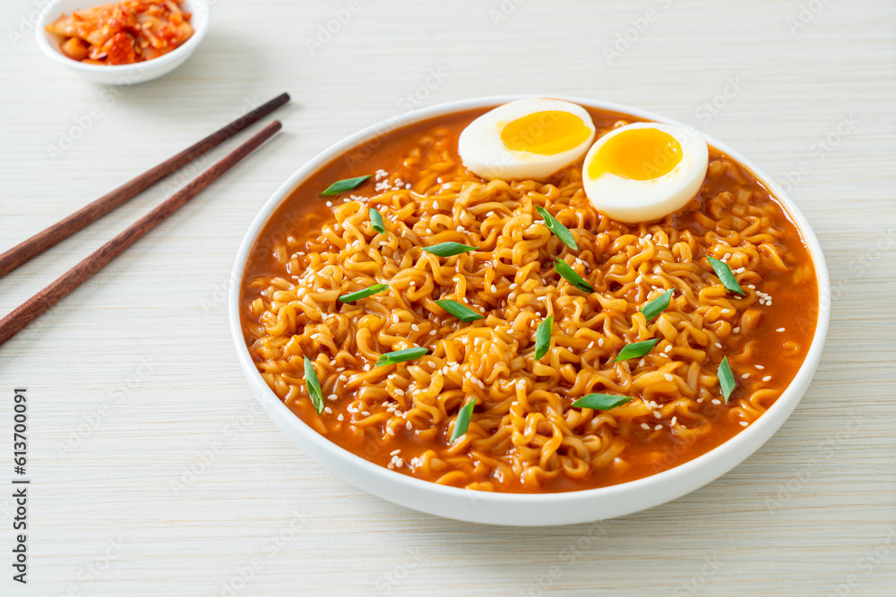 Korean instant noodles with egg Korean instant noodles with egg