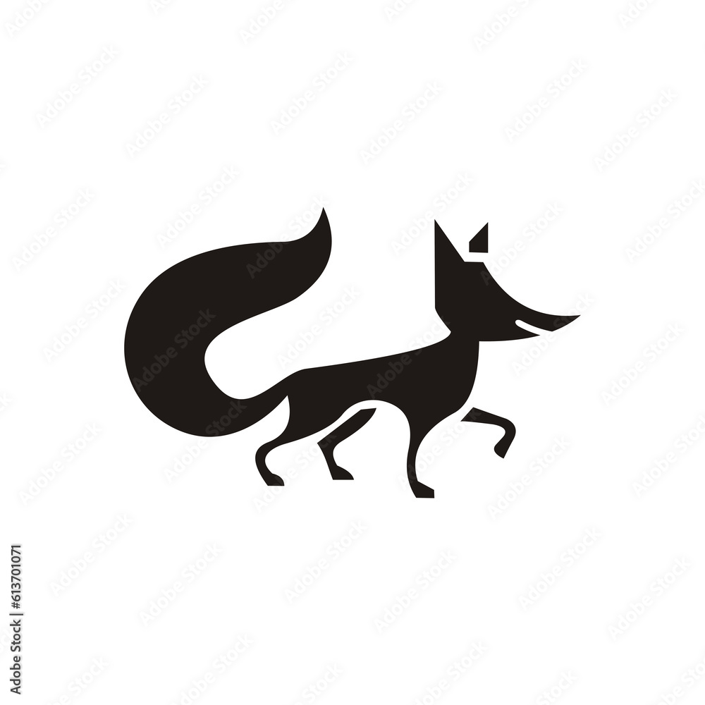Fototapeta premium logo design vector icon modern simple abstract fox logo