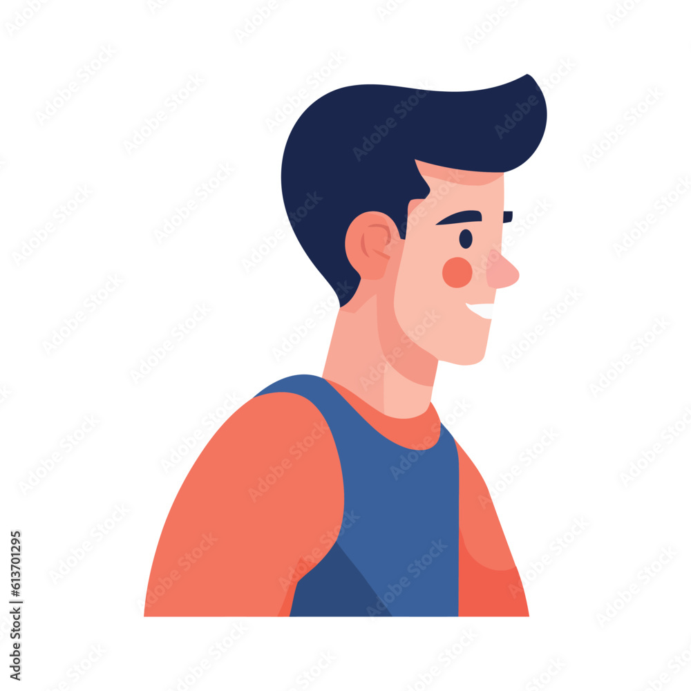 Man athlete smiling, a symbol of success Man athlete smiling, a symbol of success