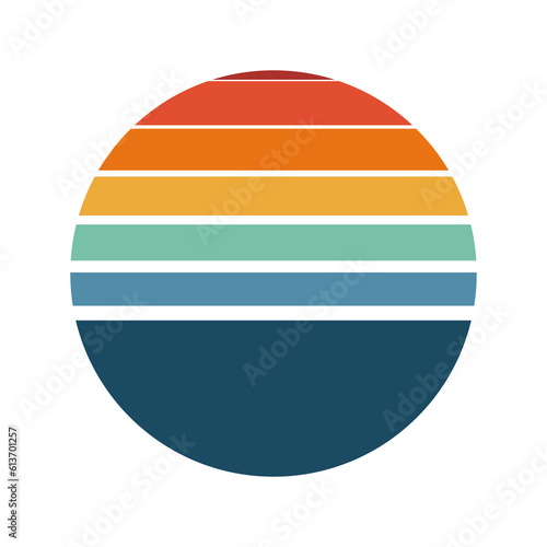round rainbow button
