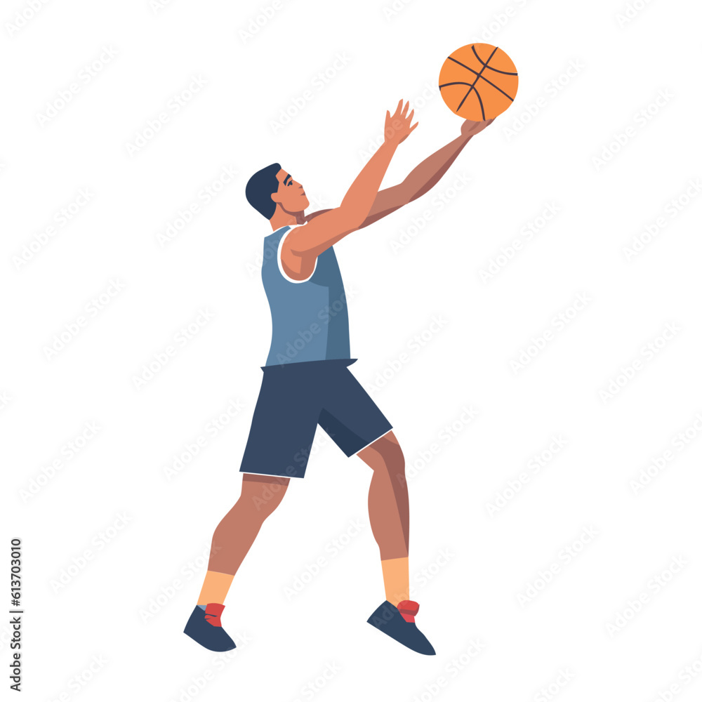 Man playing basketball sport
