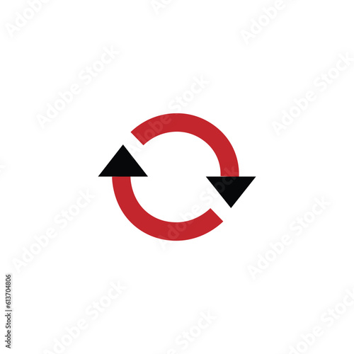 Cyclic rotation flat icon, recycle recycle, renewal.
