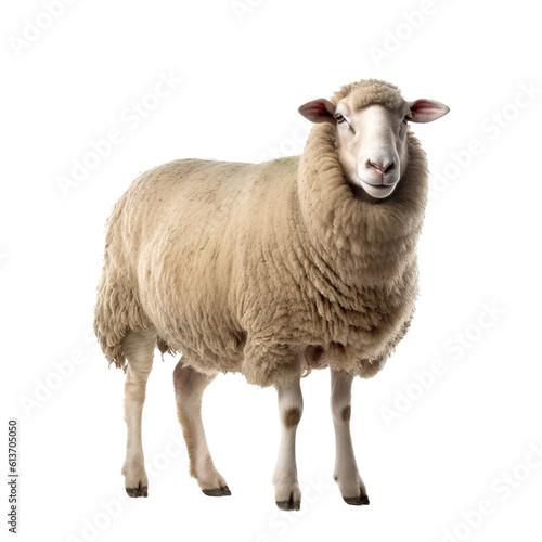 Standing sheep isolated
