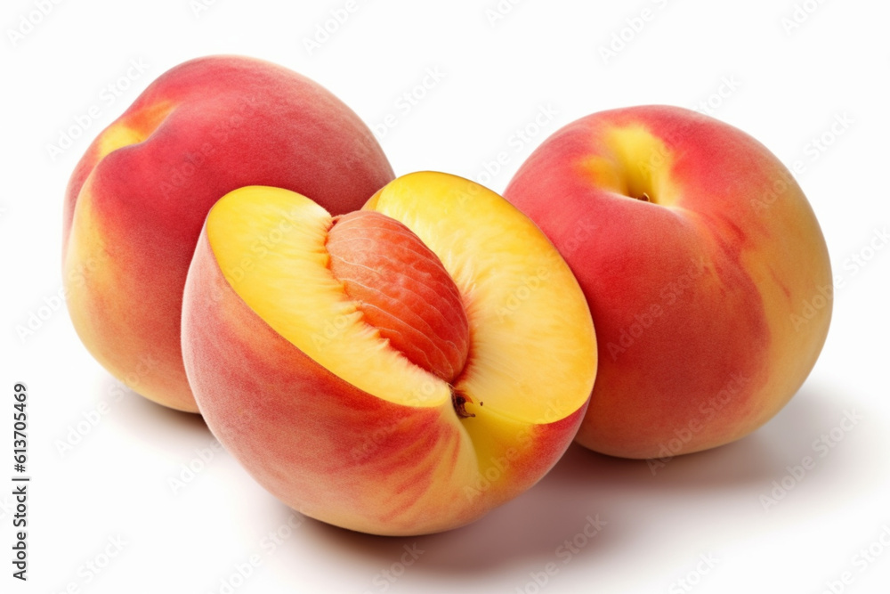 Peach fruit isolated on background. Peach fruit isolated on background.