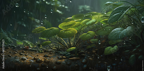 Rain in the forest