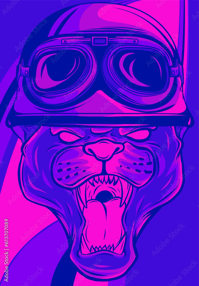 scary angry black panther head vector illustration scary angry black panther head vector illustration