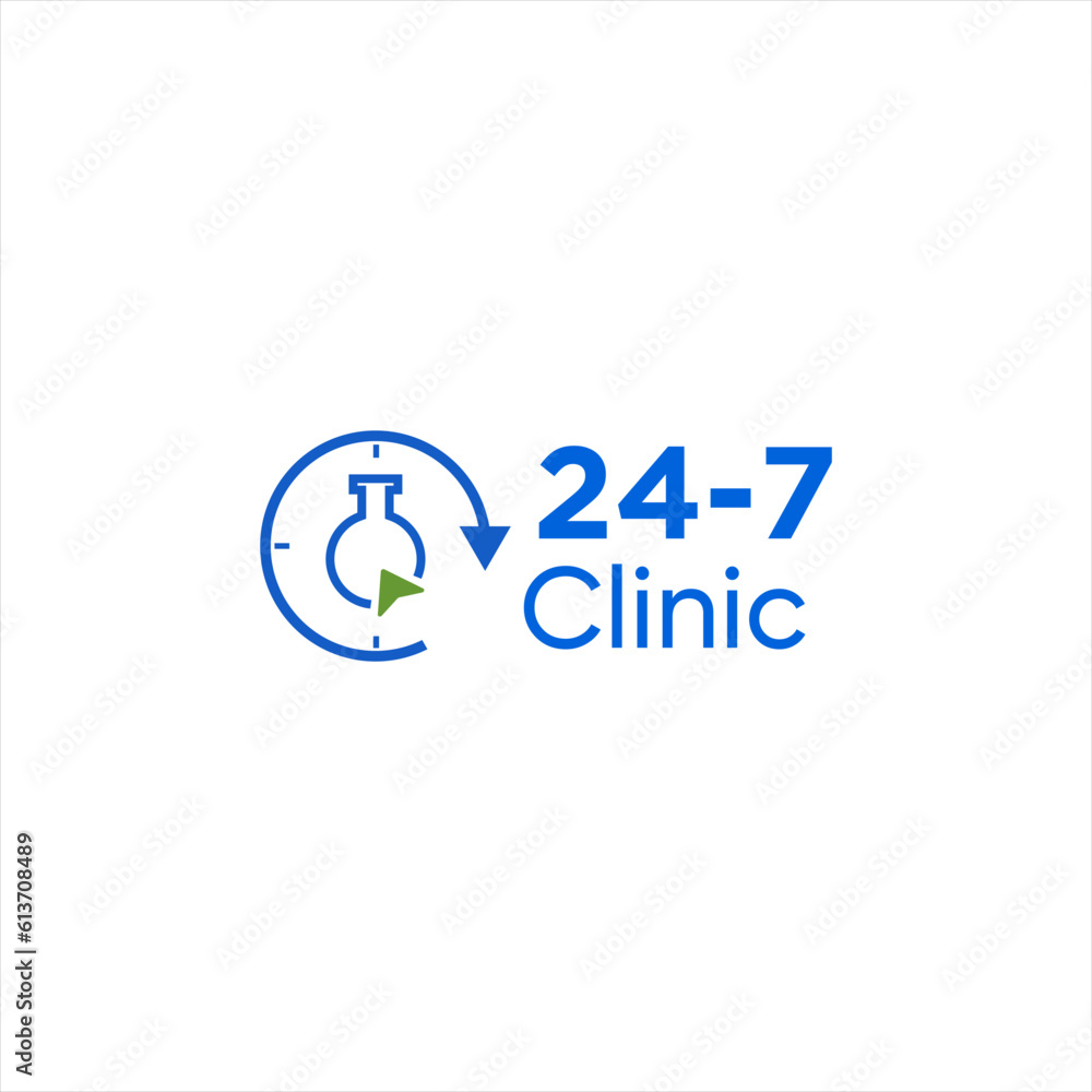 online clinic consult service logo design.24-7 hour information clinical vector template online clinic consult service logo design.24-7 hour information clinical vector template