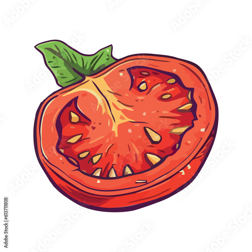 Juicy fruit slice symbolizes freshness and health.
