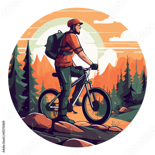 Mountain biking adventure one man, one bike
