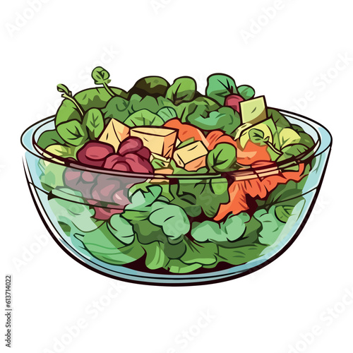 Fresh summer salad with organic vegetables