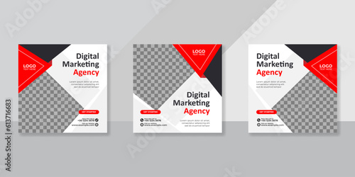 Digital business marketing social media post template.