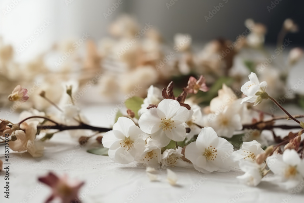 Spring Flowers for Wedding Romantic Background, Generative AI Spring Flowers for Wedding Romantic Background, Generative AI