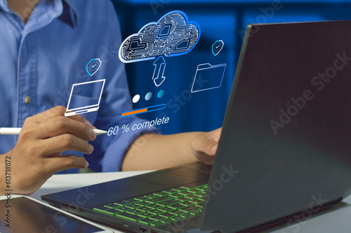 Tableau sur toile security using  FTP ( File Transfer Protocol )  to exchange  and transfer digita
