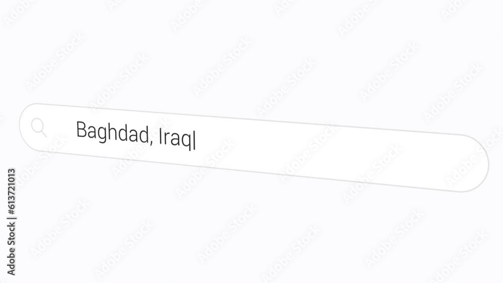 Searching Baghdad, Iraq In The Web. City of Peace. closeup Searching Baghdad, Iraq In The Web. City of Peace. closeup