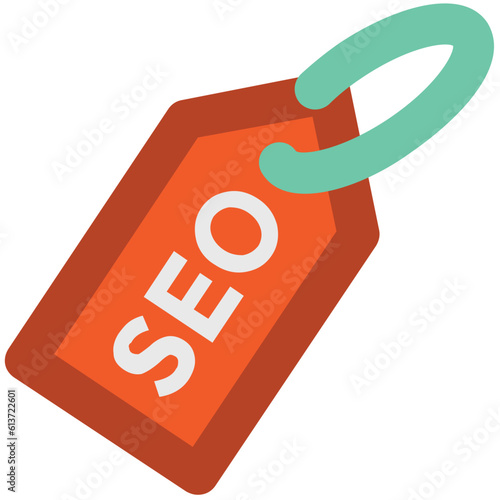 Download flat rounded icon of SEO tag 