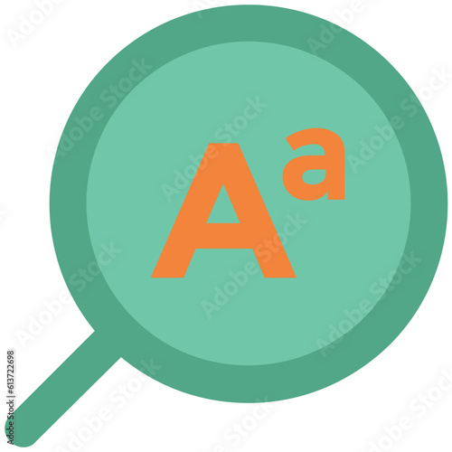Flat rounded icon of graph 