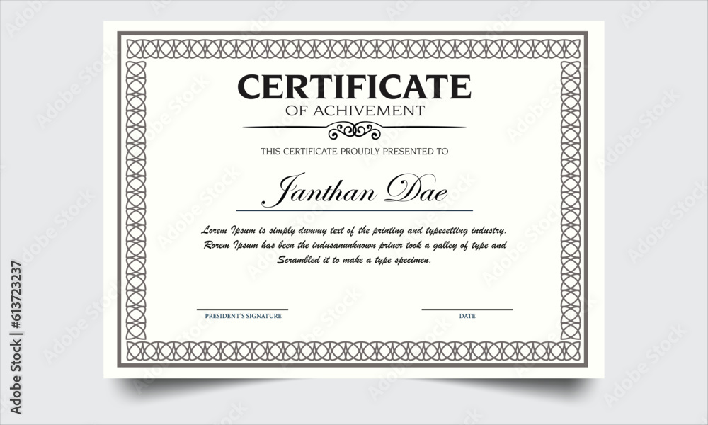 Modern Certificate Design. Certificate template awards diploma background vector modern design