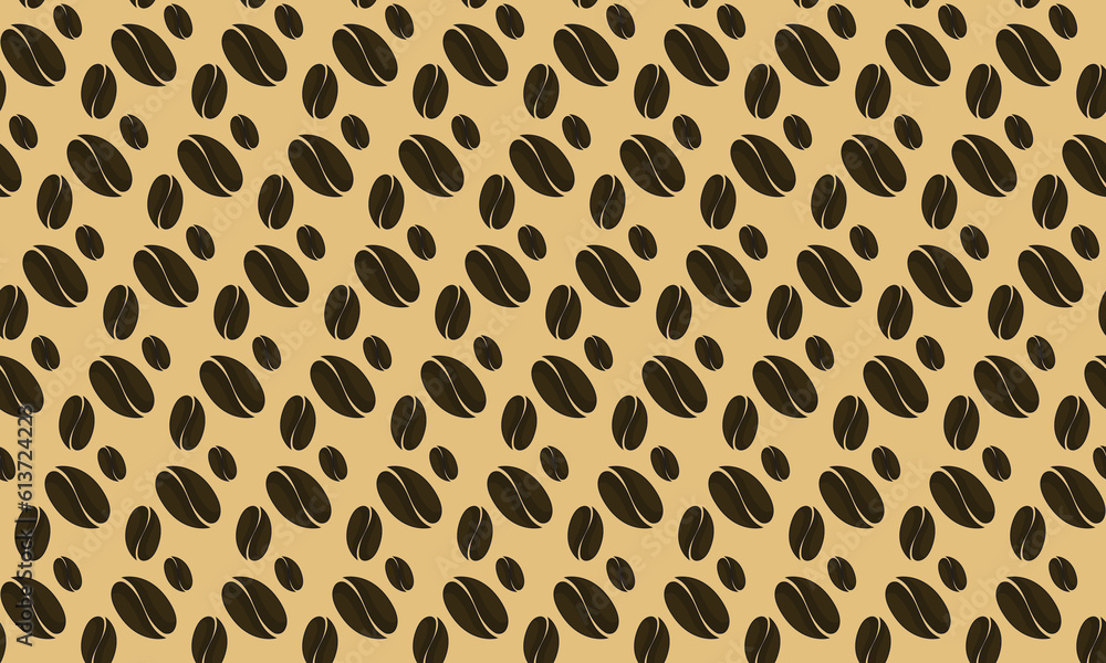 Vector Seamless Pattern Coffee Beans Vector Seamless Pattern Coffee Beans