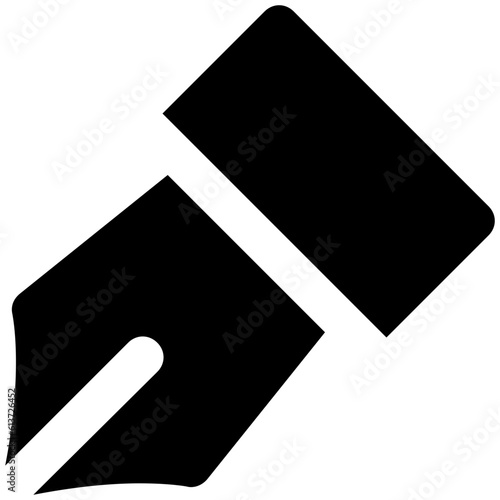 Editable flat icon of pen nib 