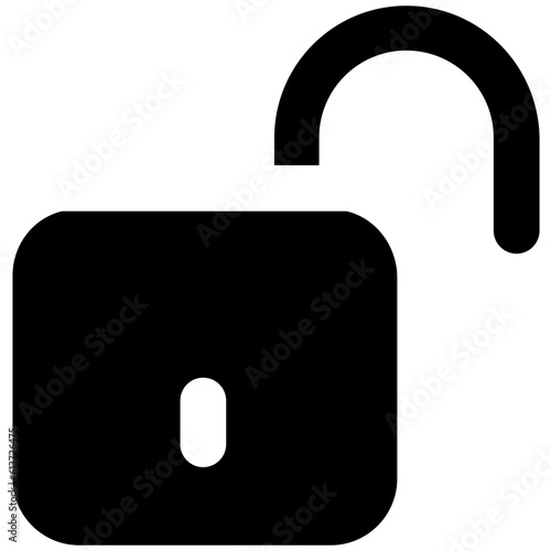 Flat icon of unlock in vector format 