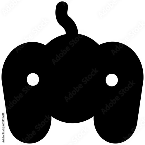 Icon of gamepad in flat design 