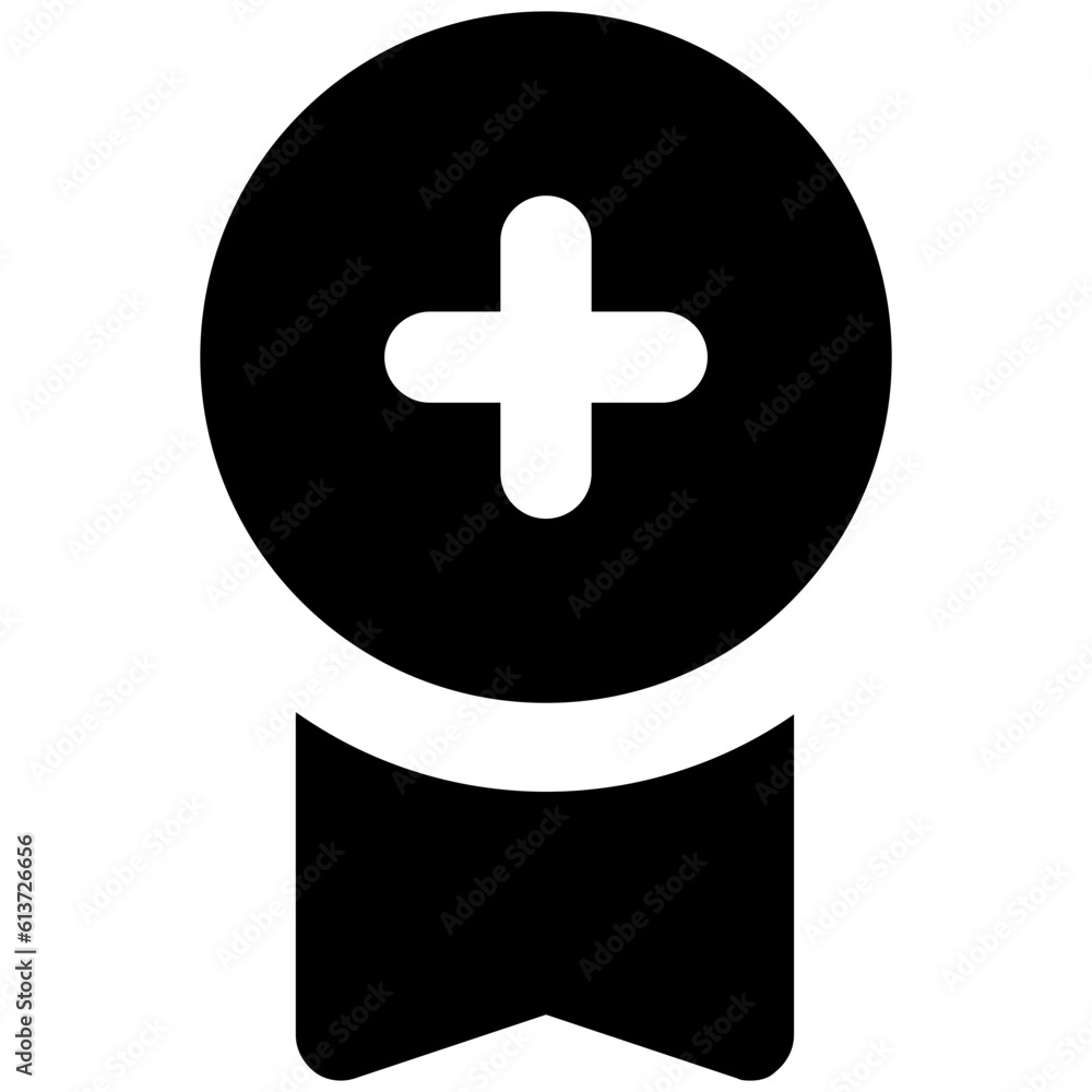 Concept of favorites, ribbon badge flat rounded icon Concept of favorites, ribbon badge flat rounded icon
