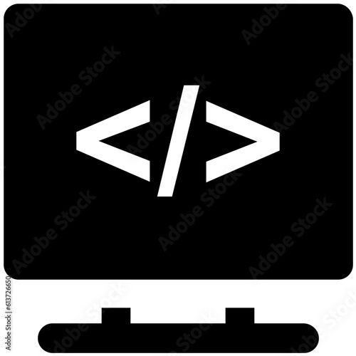 Flat rounded icon of presentation 