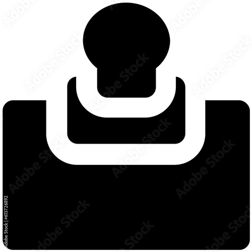 Flat rounded icon of graph 