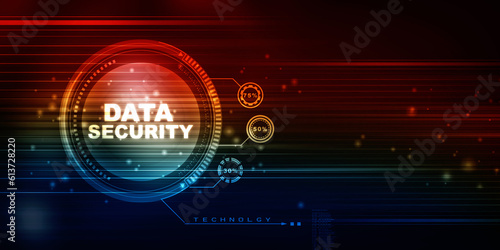 2d illustration abstract data security