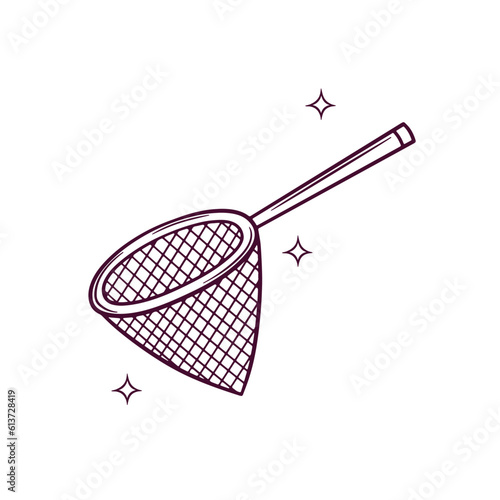Hand Drawn Fishing Nets. Doodle Vector Sketch Illustration