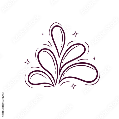 Hand Drawn Water Splash. Doodle Vector Sketch Illustration