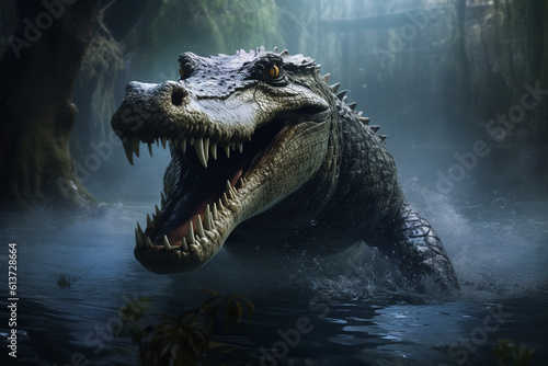 Crocodile Crocodile in the natural swamp © Gun