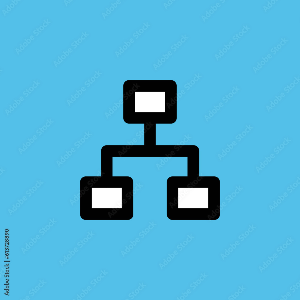 An editable flat icon of hierarchy An editable flat icon of hierarchy