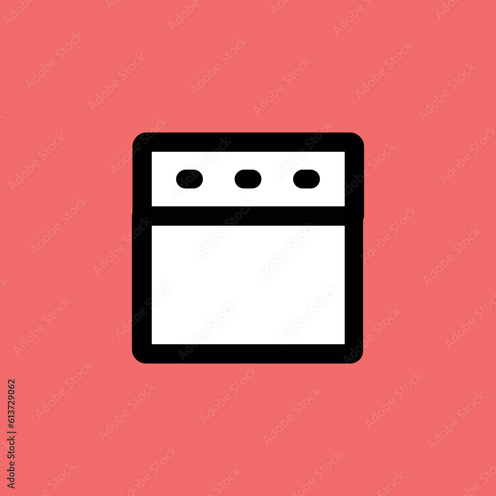 Warning sign, flat icon of exclamation mark Warning sign, flat icon of exclamation mark