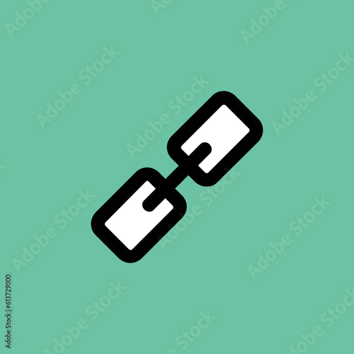 Link building flat icon of linkage 
