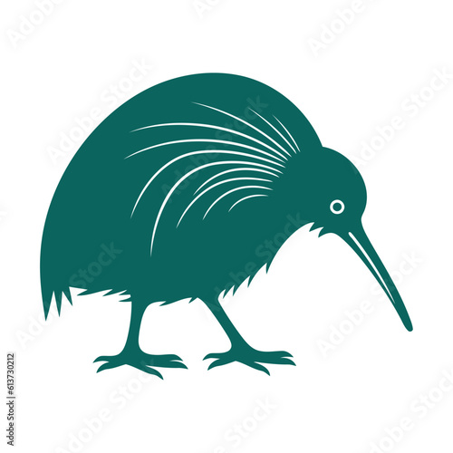 silhouette kiwi bird isolated