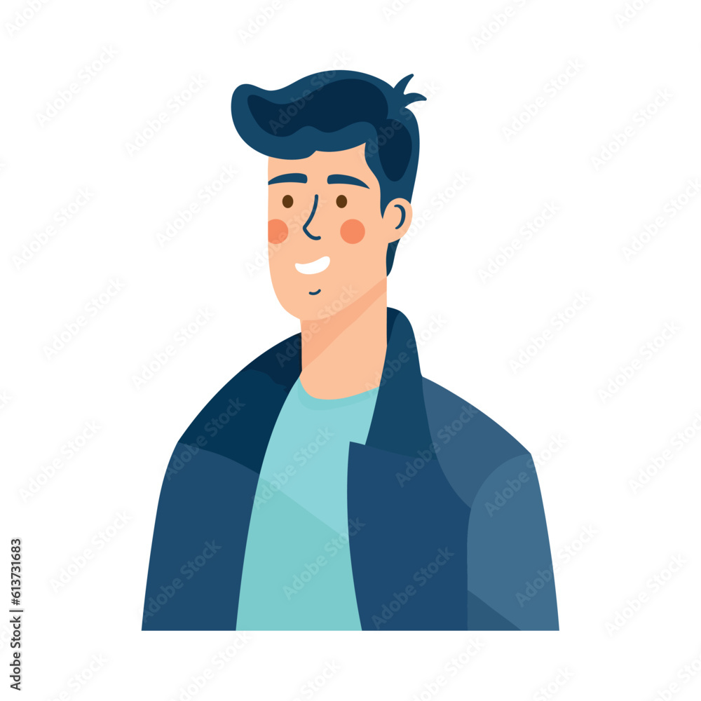 Smiling man cheerful illustration Smiling man cheerful illustration