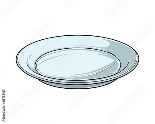 An empty plate, isolated