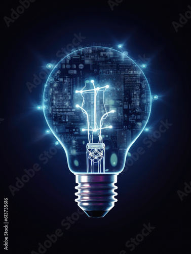 Illuminating Cyber Security: Shedding Light on Digital Protection - Illuminate your projects with the concept of cyber security through our captivating bulb image