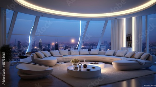 Serenity in the Metropolis: A Futuristic Living Room Experience 4. Generative AI © NormanBalberan