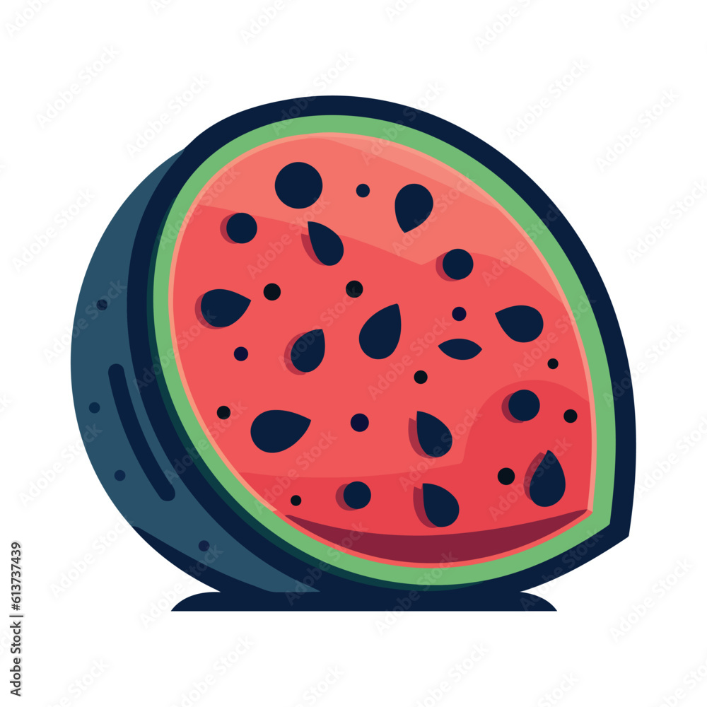 Juicy watermelon slice, fresh summer snack Juicy watermelon slice, fresh summer snack