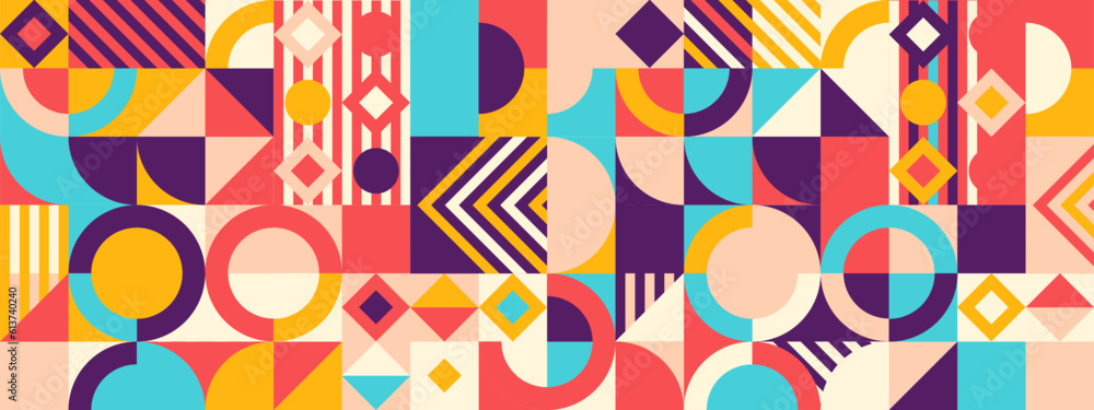 Vector flat design geometric pattern background