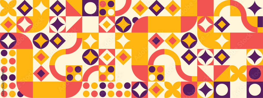 Vector flat design geometric pattern background Vector flat design geometric pattern background